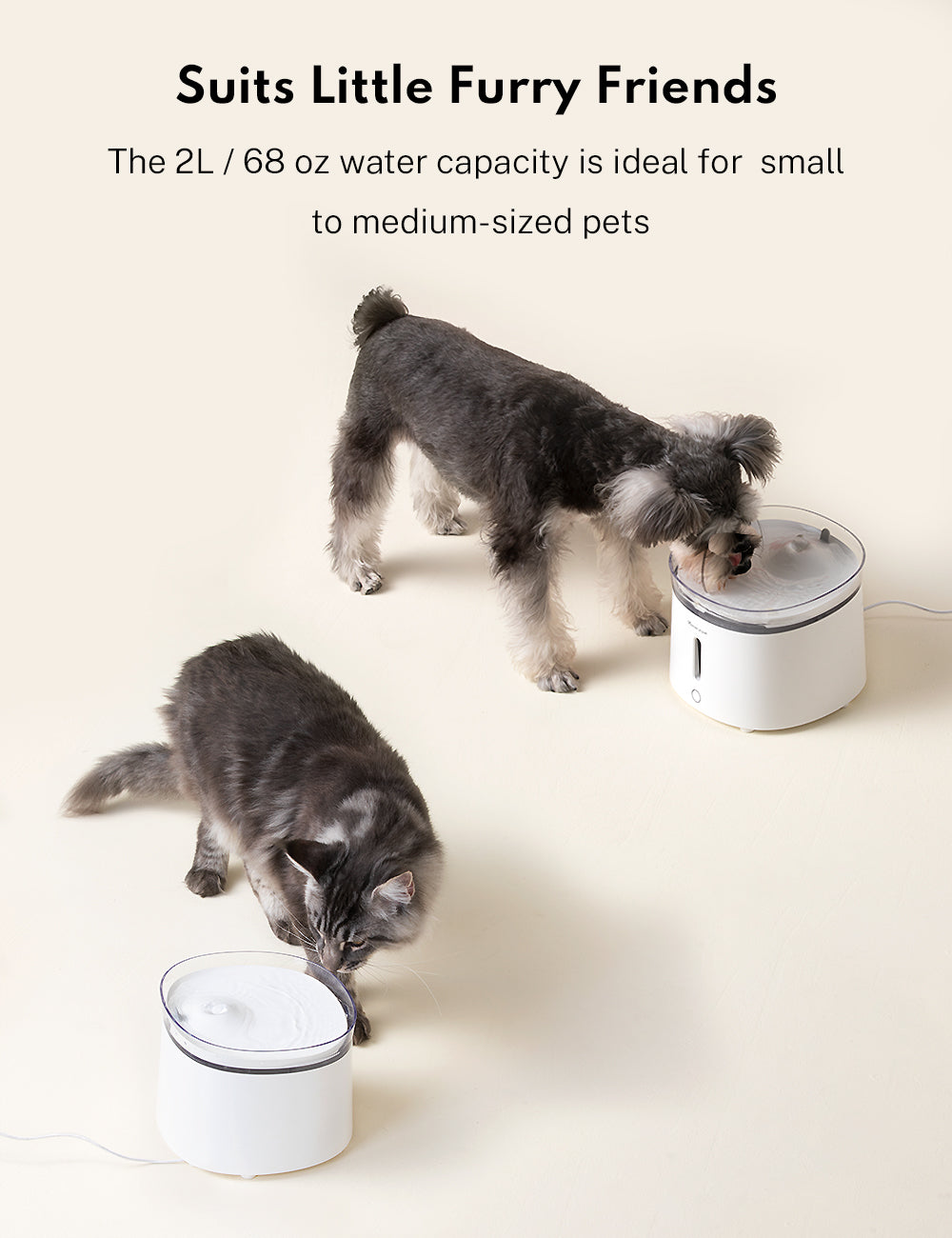 Pet Water Fountain with Wireless Pump WF20