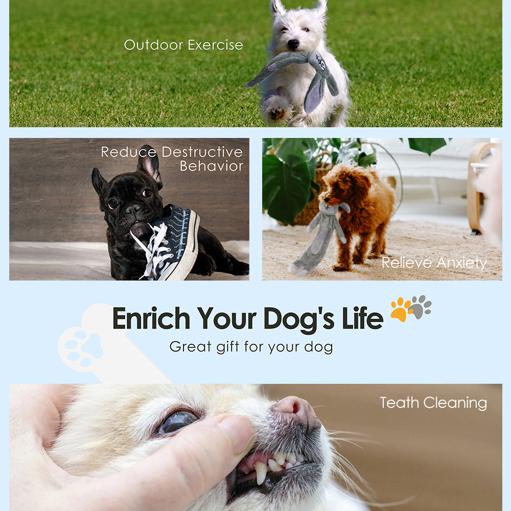 Rabbit and Fox Dog Chewing Toys - Interactive and Durable