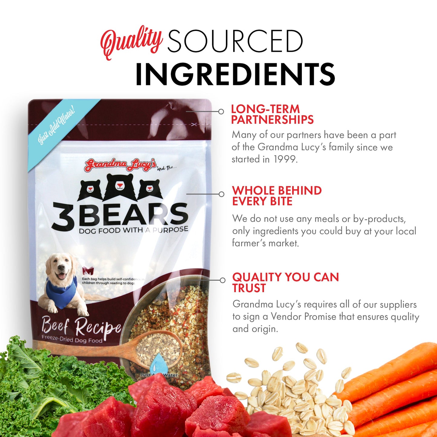 1LB - 3 Bears Beef