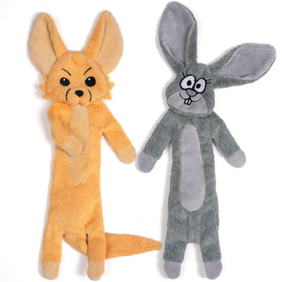 Rabbit and Fox Dog Chewing Toys - Interactive and Durable