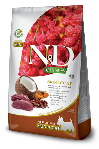 Farmina Pet Foods Mini Adult Skin & Coat Venison, Quinoa, Coconut & Turmeric Formula Dry Dog Food