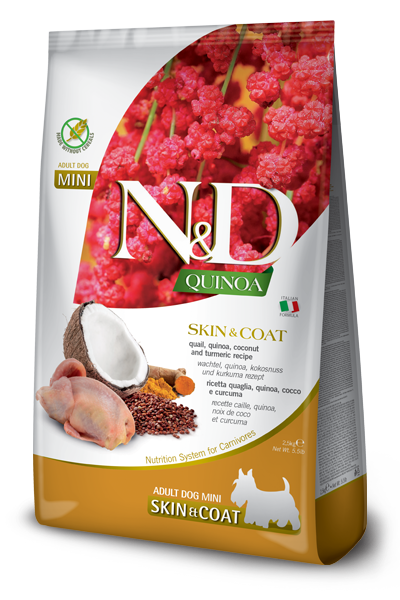 Farmina Pet Foods Mini Adult Skin & Coat Quail, Quinoa, Coconut & Turmeric Formula Dry Dog Food