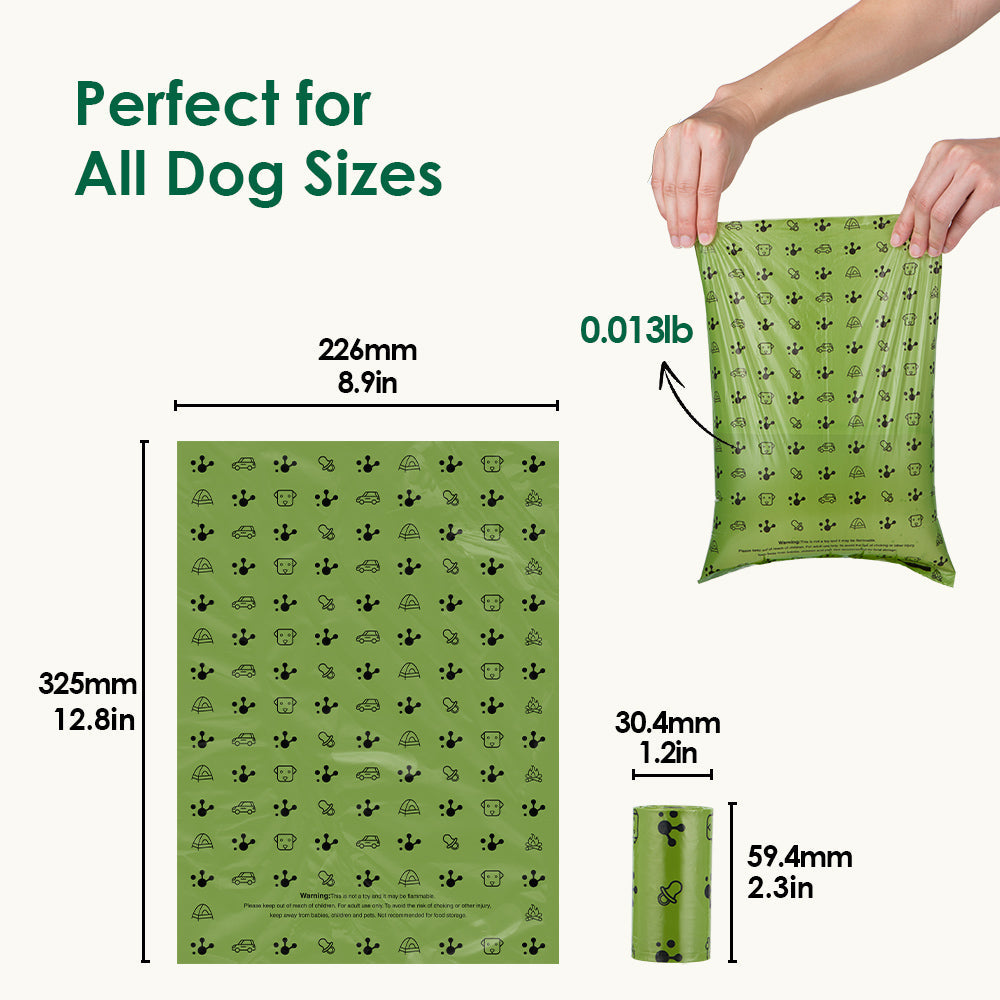 Leak-Proof Biodegradable Dog Poop Bags – 18-Roll, 270 Pack