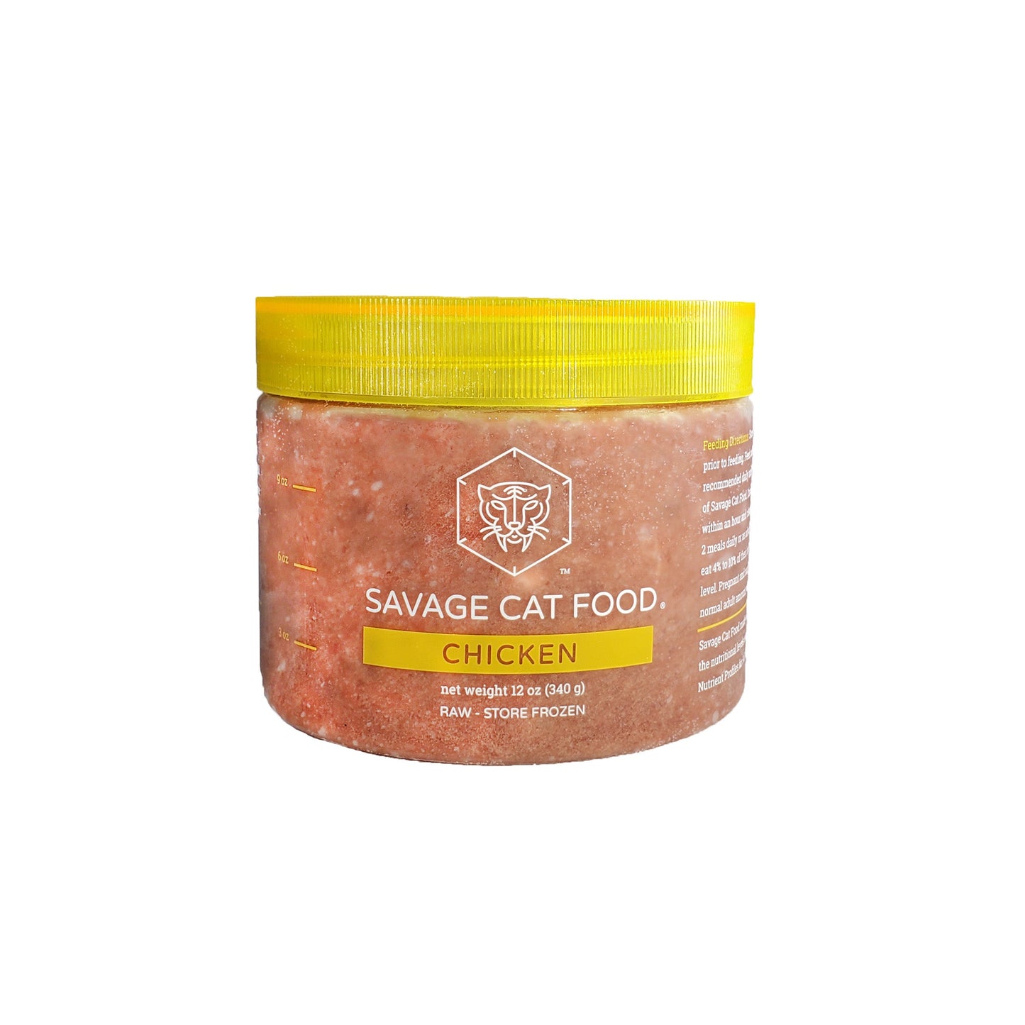 Savage Cat Chicken Tub, Frozen Raw Cat Food