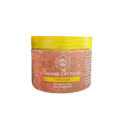 Savage Cat Chicken Tub, Frozen Raw Cat Food