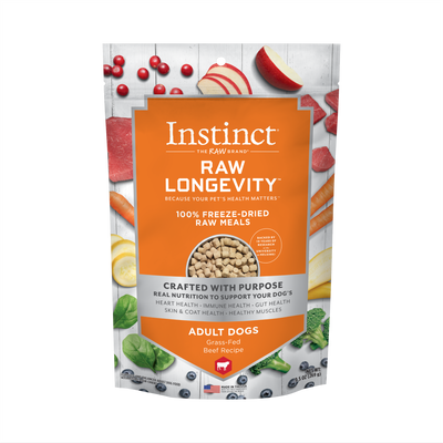 Instinct Raw Longevity Adult Freeze-Dried Beef Bites Dog Food