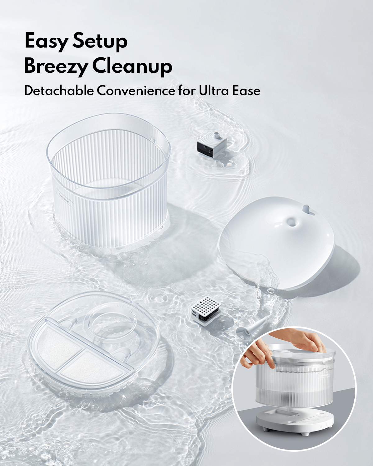 HomerunPET Wireless Pet Water Fountain BF10