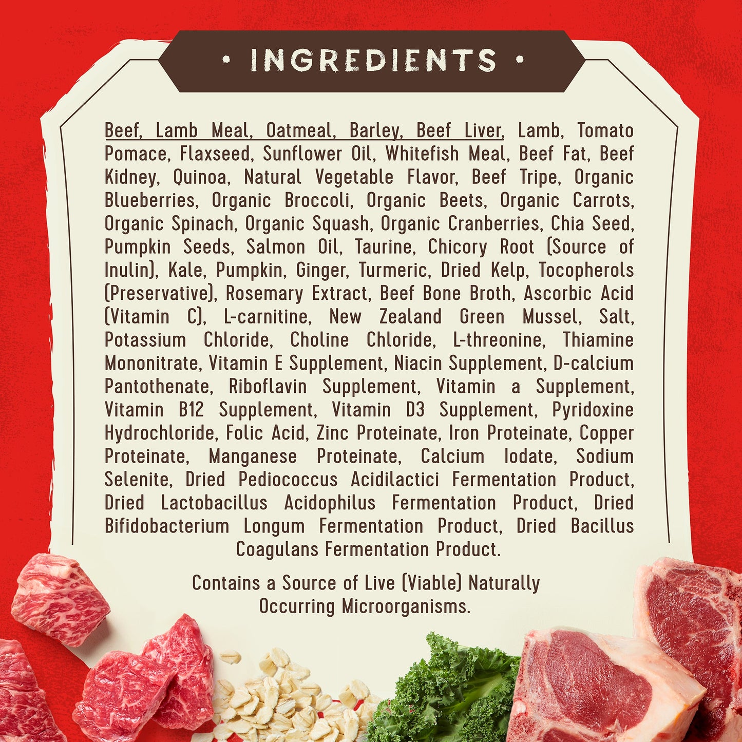 SuperBlends Raw Blend Beef, Beef Liver & Lamb Recipe + Superfoods