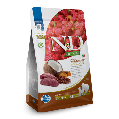 Farmina N&D Quinoa Venison, Coconut & Turmeric Medium & Maxi Adult Dry Dog Food