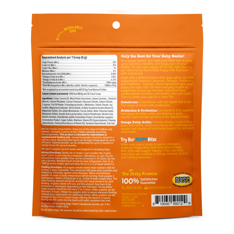 Puppy Milk Replacer + Colostrum