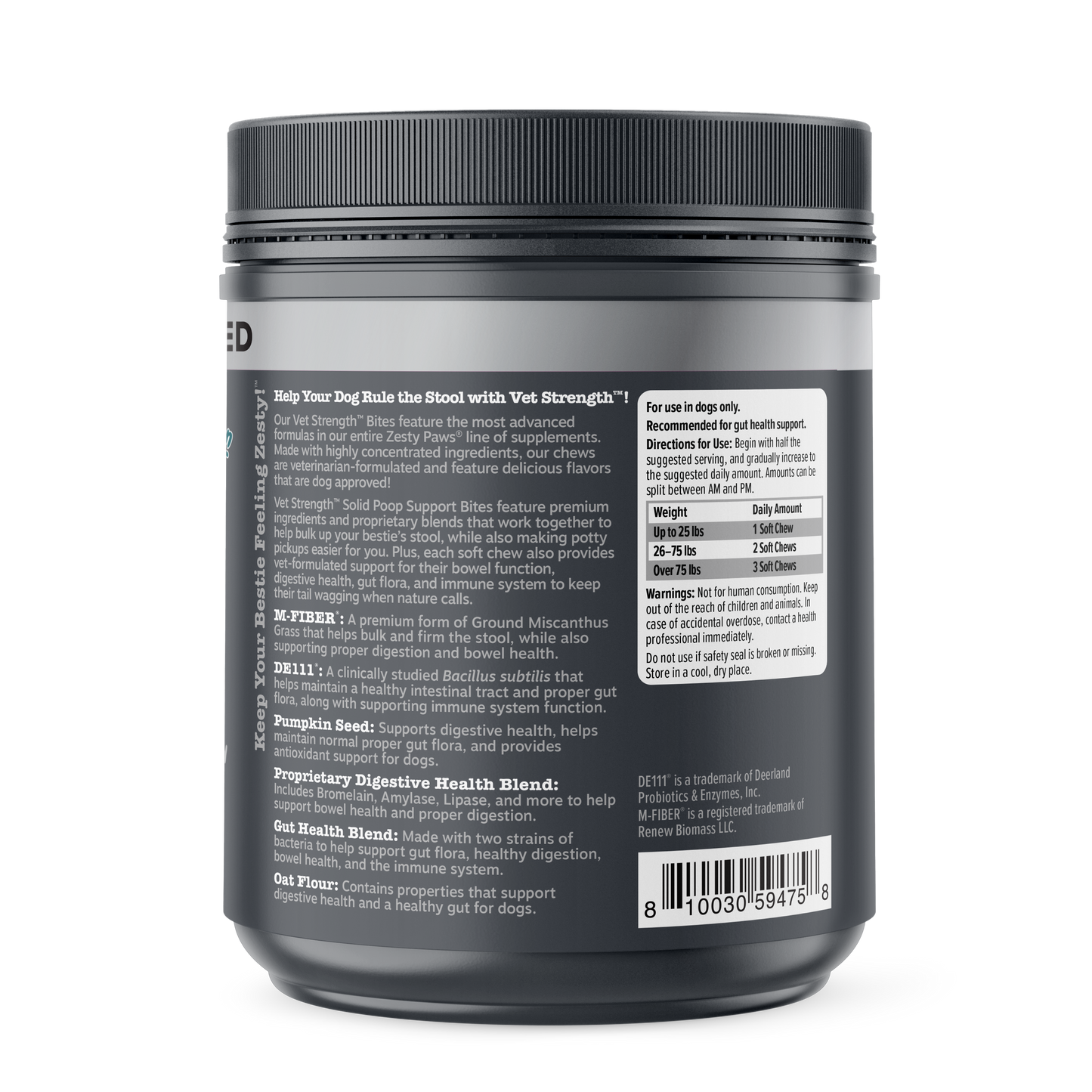 Vet Strength™ Solid Poop Support Bites for Dogs