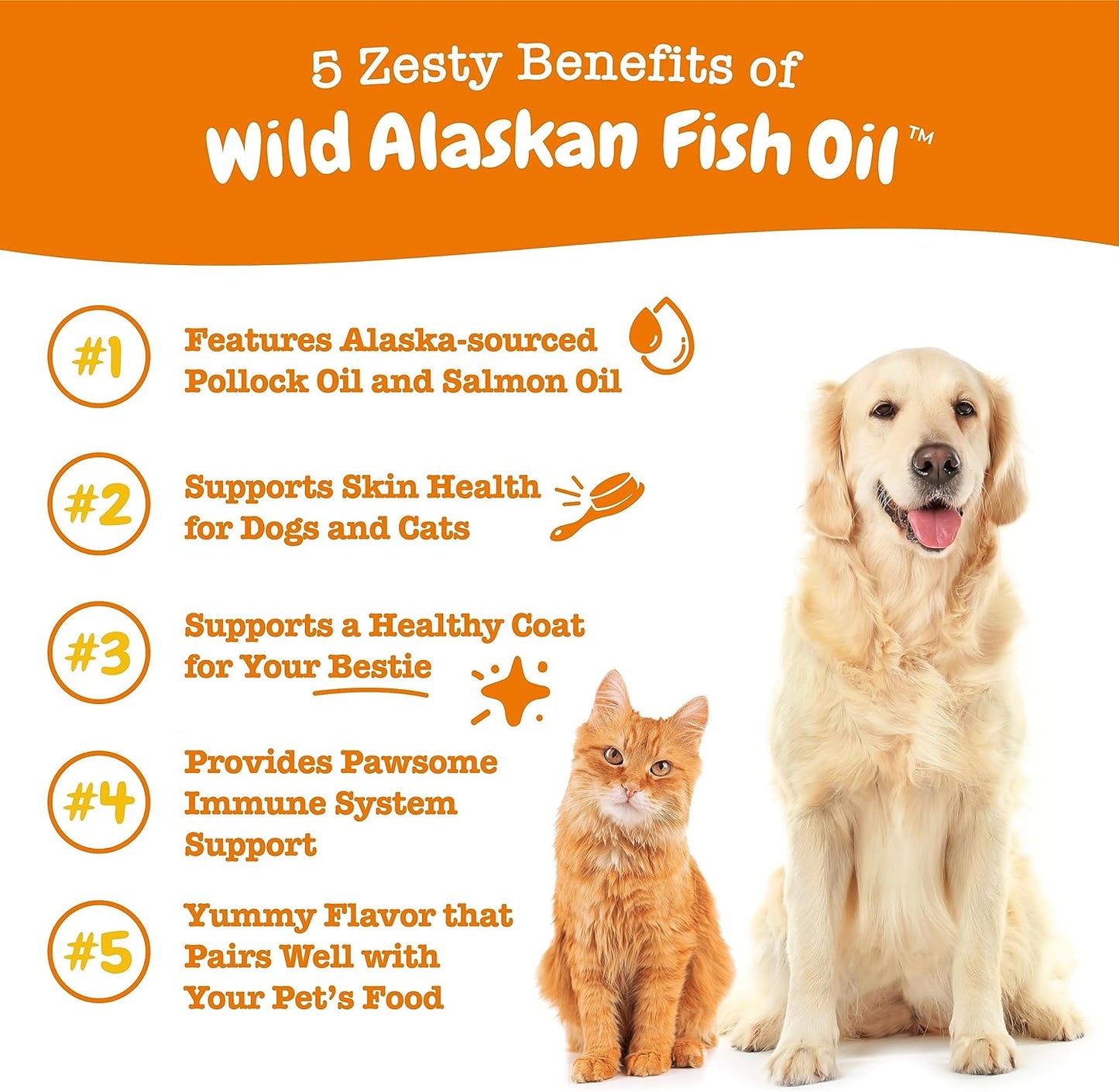 Wild Alaskan Salmon Oil for Dogs & Cats