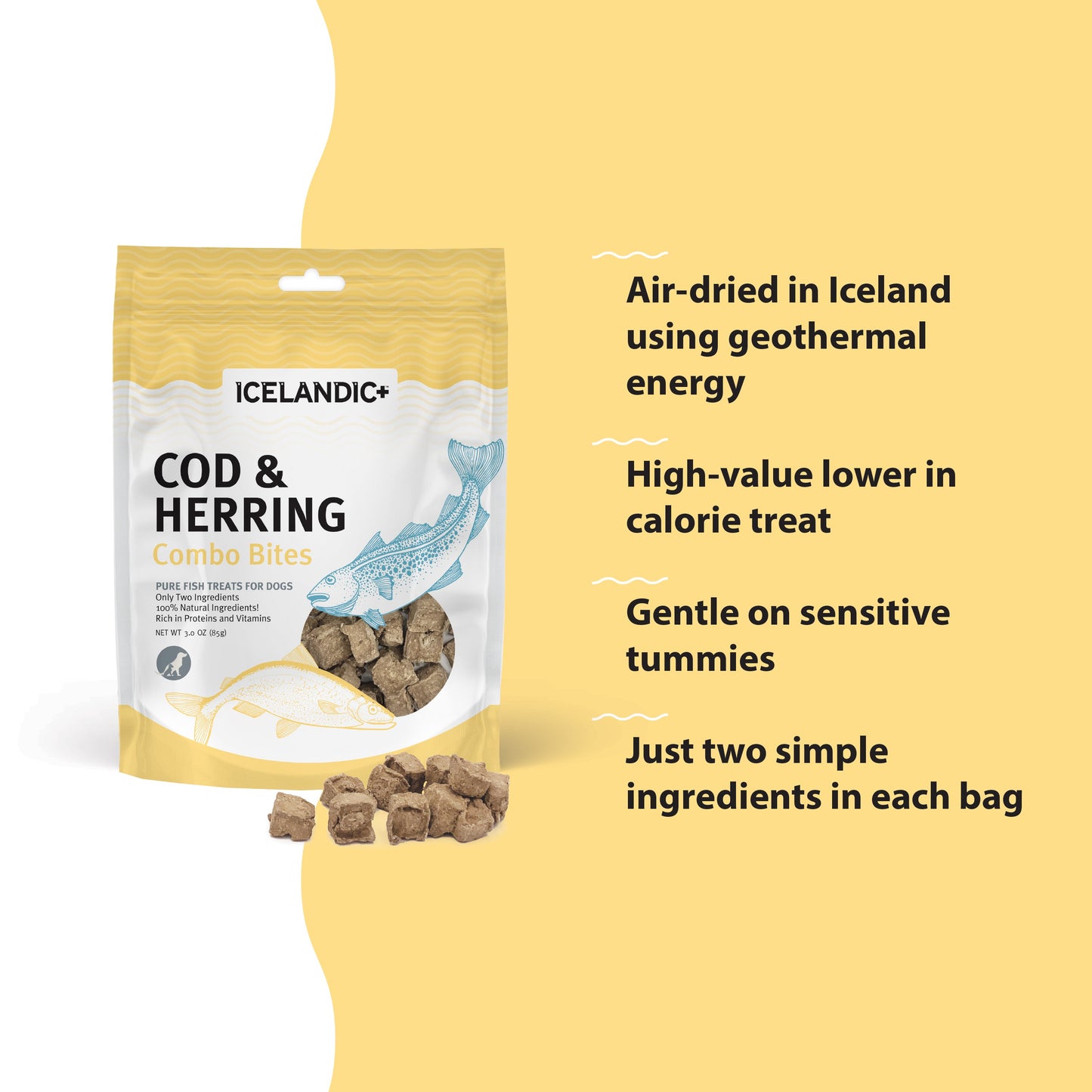 Cod & Herring Combo Bites Fish Dog Treats