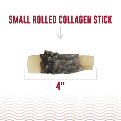Rolled Beef Collagen Wrapped With Cod Skin 4" Chew Stick