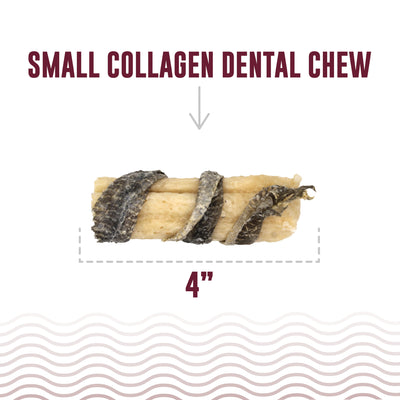 Beef Collagen Dental Chew Wrapped With Cod Skin  4"