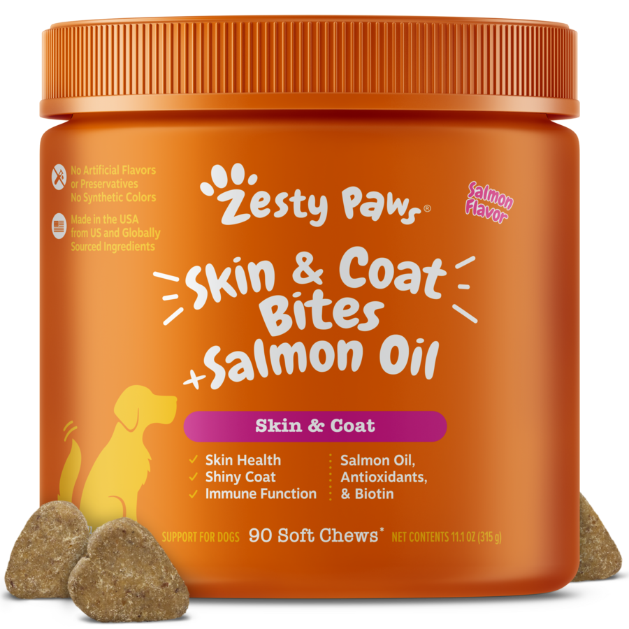 Skin & Coat Bites + Salmon Oil Soft Chews for Dogs