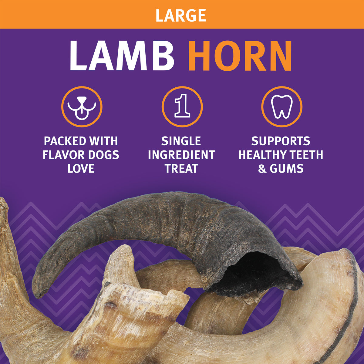 Lamb Horn Dog Chew Bundle – 2 Large Chews