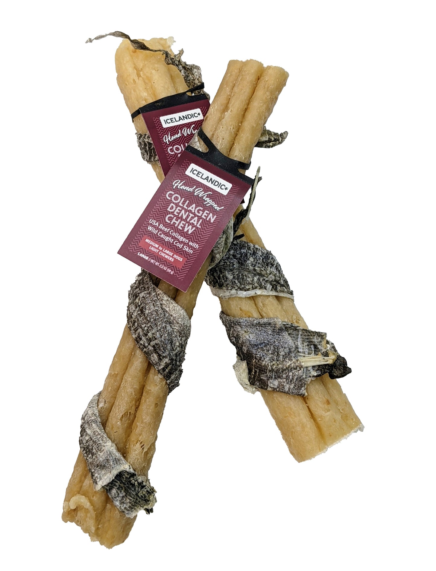 Beef Collagen Dental Chew Wrapped With Cod Skin  8"