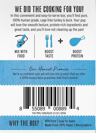 The Honest Kitchen Meal Booster 99% Turkey & Duck 5.5-oz, Dog Food Topper