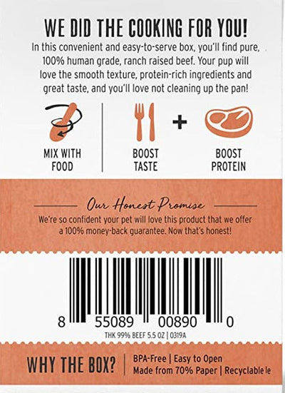 The Honest Kitchen Meal Booster 99% Beef 5.5-oz, Dog Food Topper