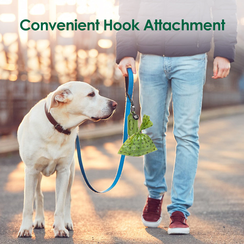 Smart Pet Waste Management Kit with Rotating Dispenser,Eco-Friendly ABS Material, and Running Paw Integration