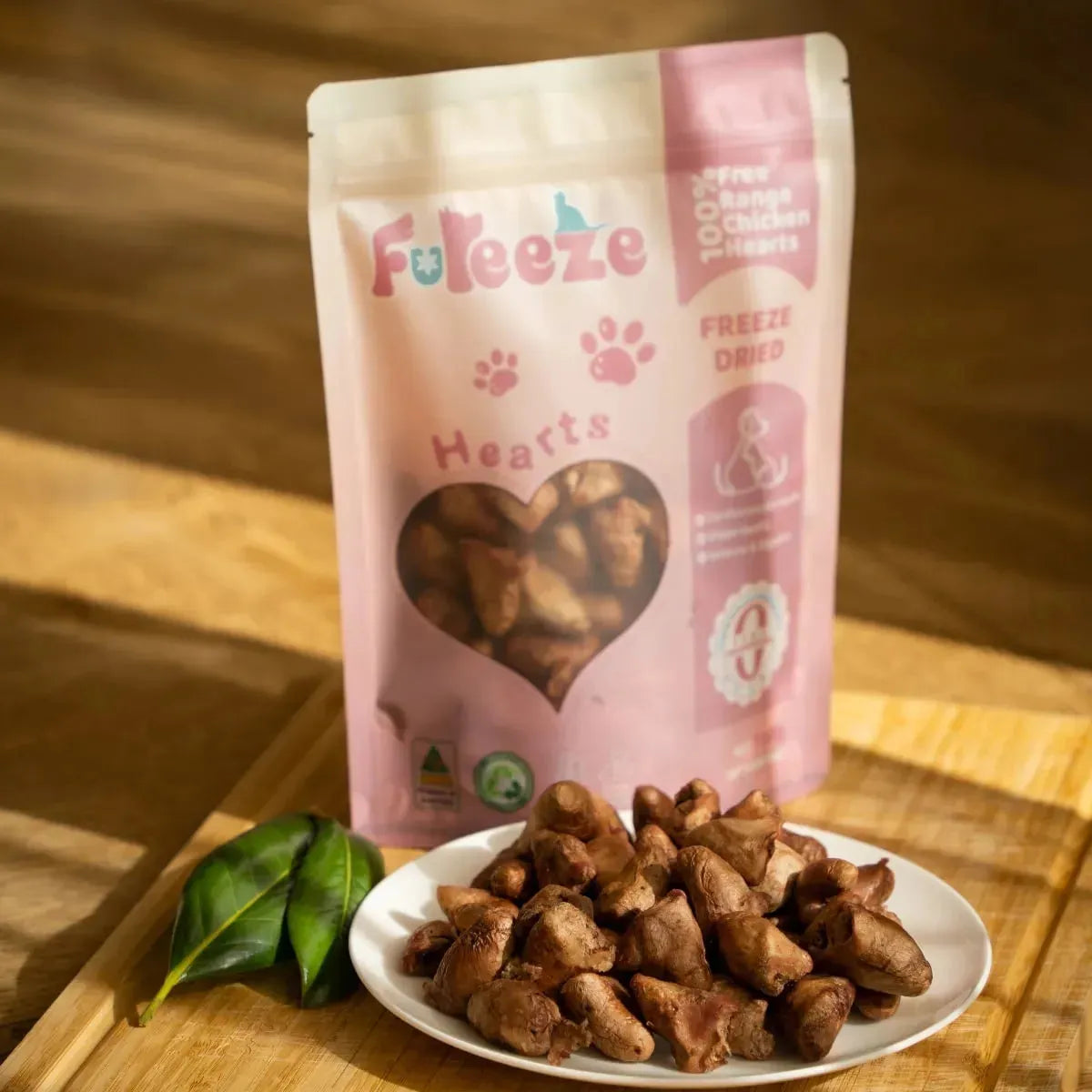 Freeze Dried Free Range Chicken Hearts 100g