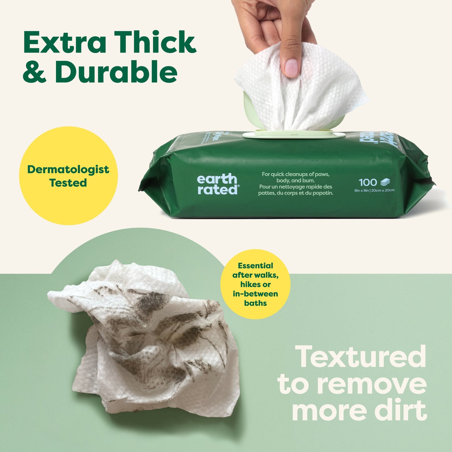 Textured Pet Grooming Wipes