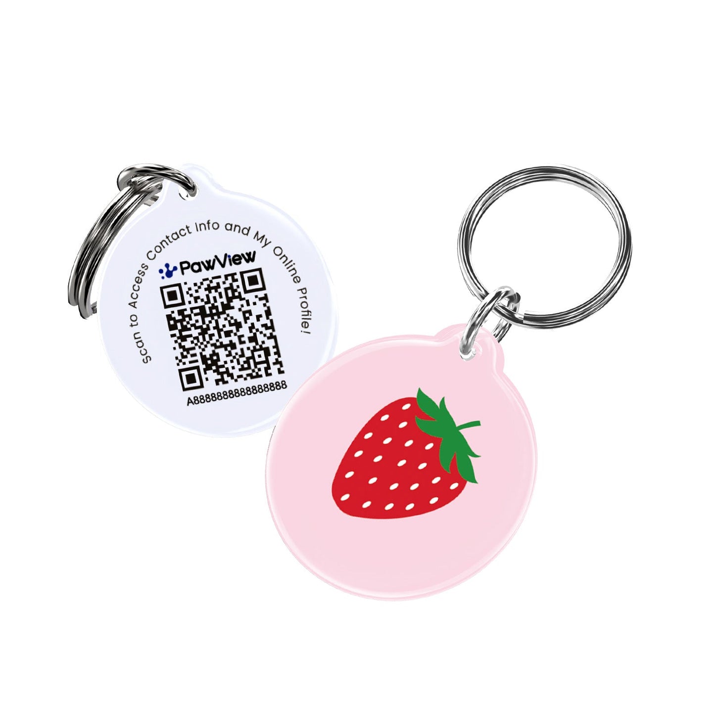 PawView Anti-Loss Smart Pet ID Tag with QR Code TN102 Fruit Series