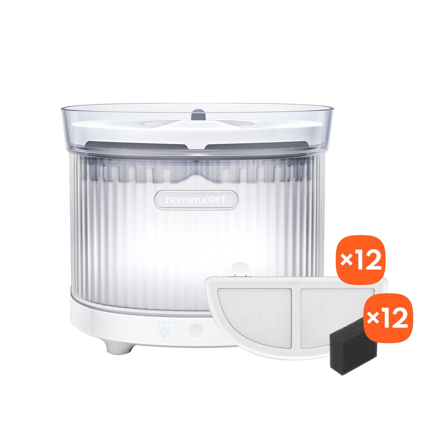 Wireless Fountain BF10 & 12 Filters + Sponges Bundle