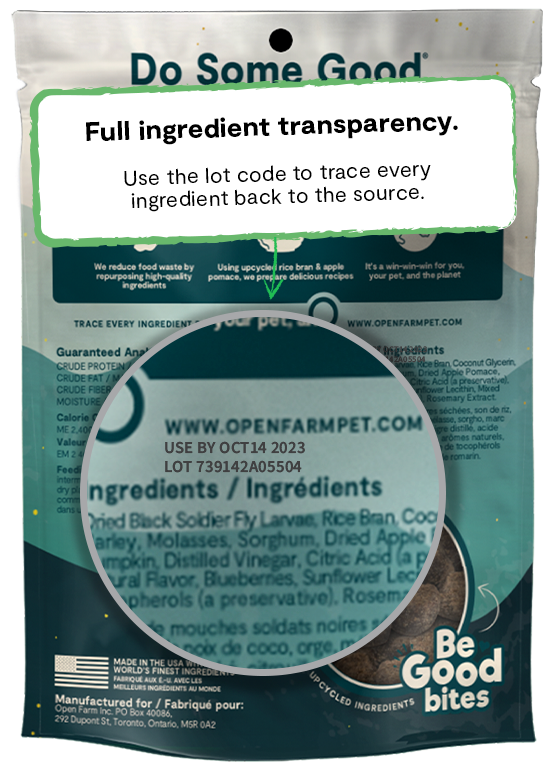 Open Farm Be Good Bites Insect & Wholesome Grain Treats