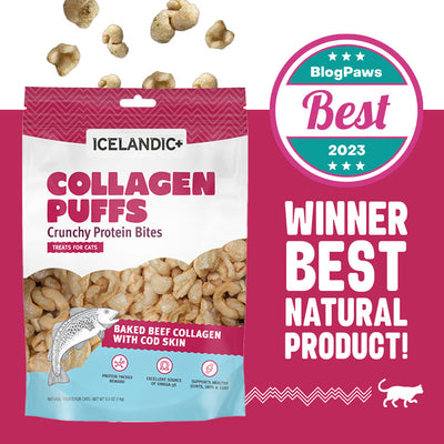 Beef Collagen Puffs with Cod Skin Treats for Cats