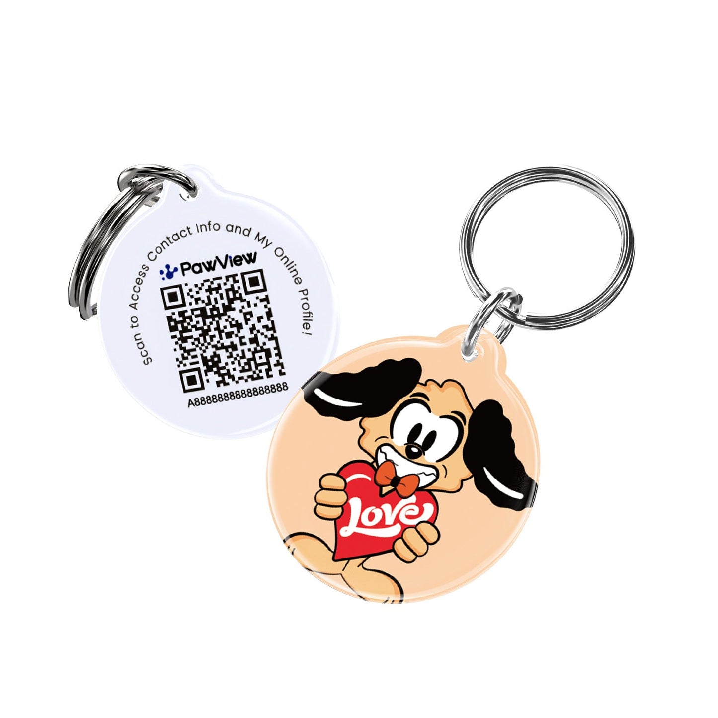 PawView Anti-Loss Smart Pet ID Tag with QR Code TN102 Brand IP Series