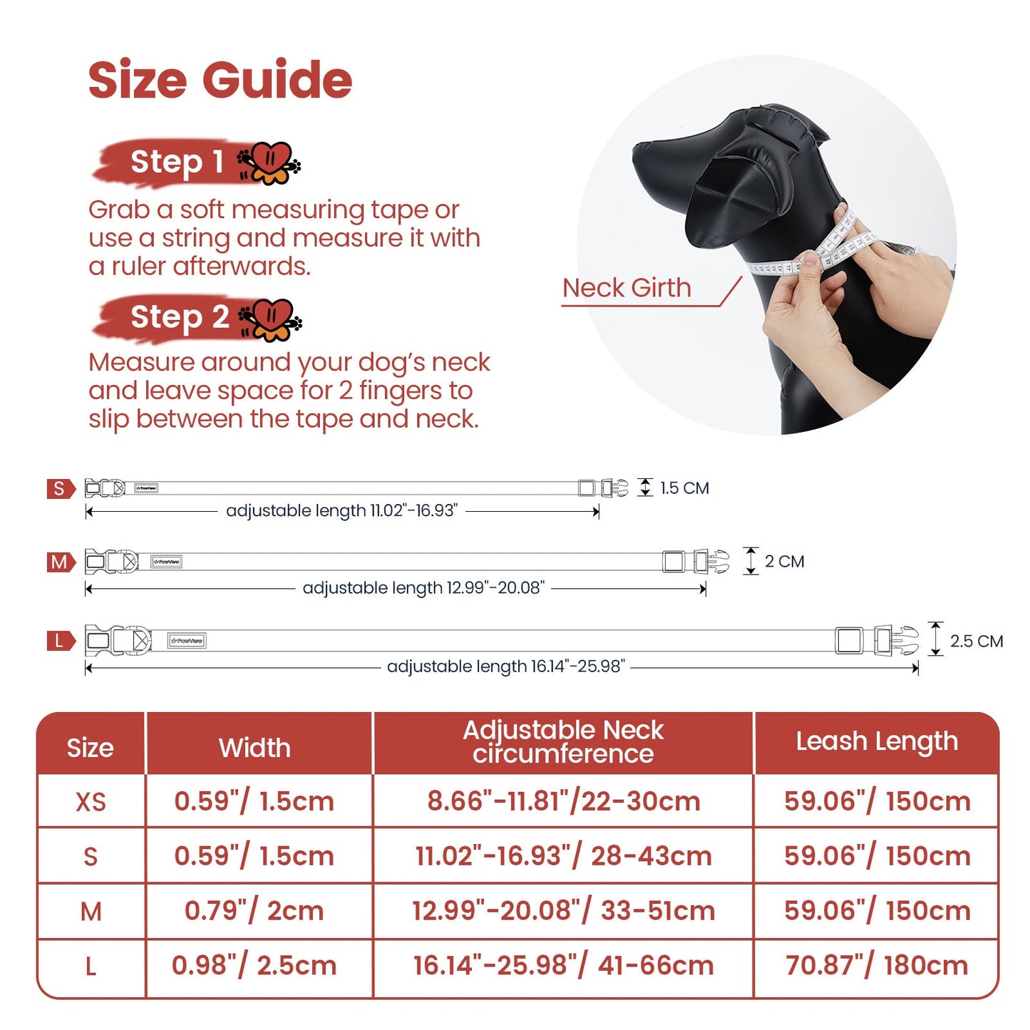 PawView Time Series Dog Collar with QR ID Tag – Sunrise Design