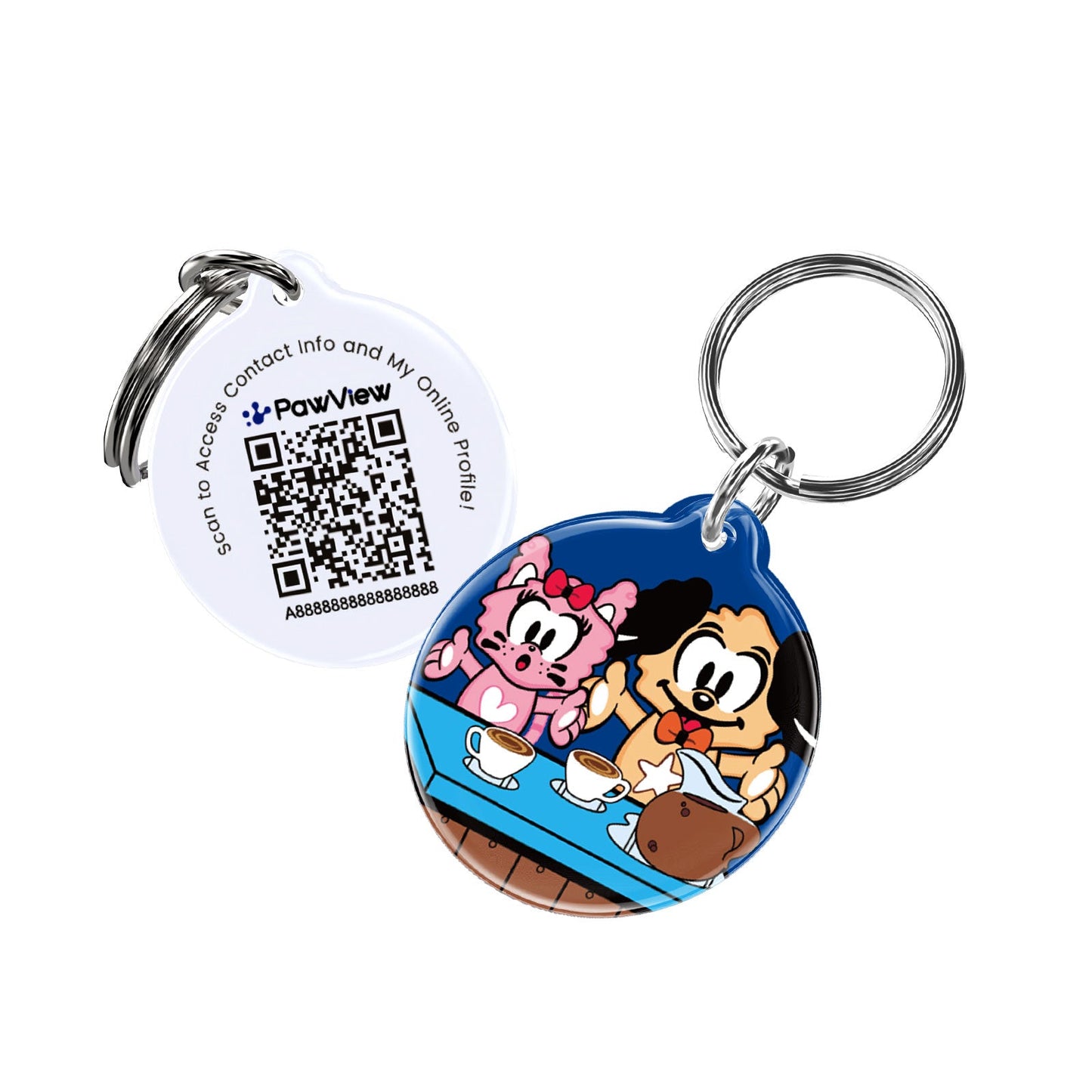 PawView Anti-Loss Smart Pet ID Tag with QR Code TN102 Brand IP Series