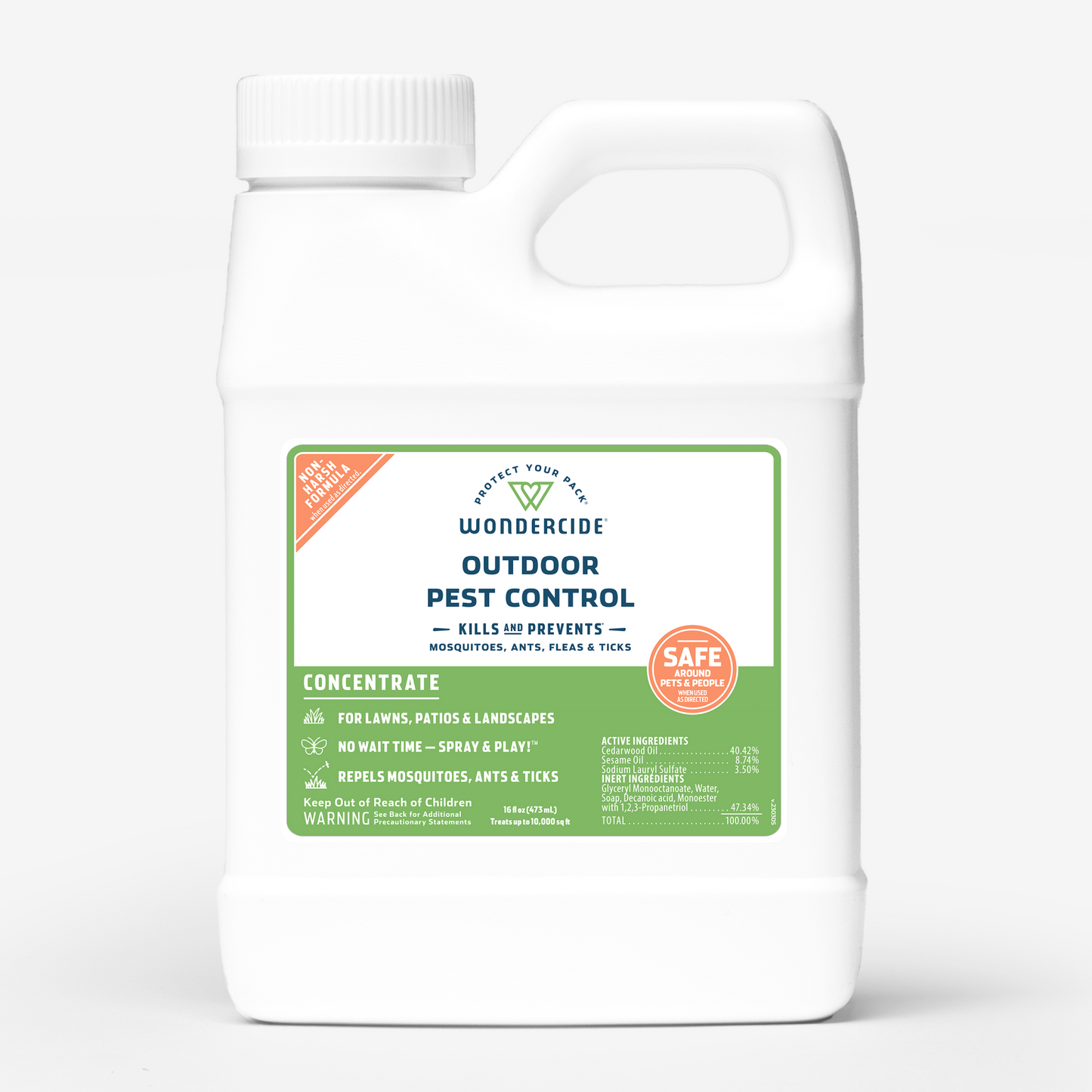 Wondercide Outdoor Pest Control Concentrate for Yard + Garden with Natural Essential Oils
