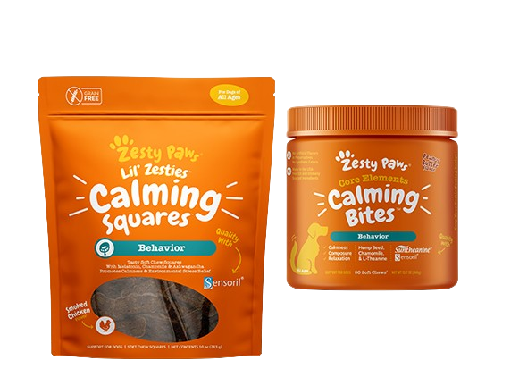 Calm Canine Bundle & Save with Calming Bites™ and Lil’ Zesties™ Calming Squares™ for Dogs - 2-Pack