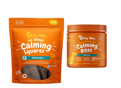 Calm Canine Bundle & Save with Calming Bites™ and Lil’ Zesties™ Calming Squares™ for Dogs - 2-Pack