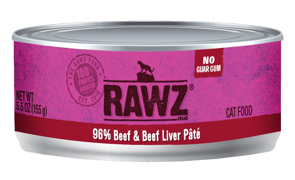 RAWZ® 96% Beef and Beef Liver Pate, Wet Cat Food