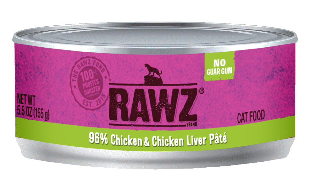 RAWZ® 96% Chicken and Chicken Liver Pate, Wet Cat Food