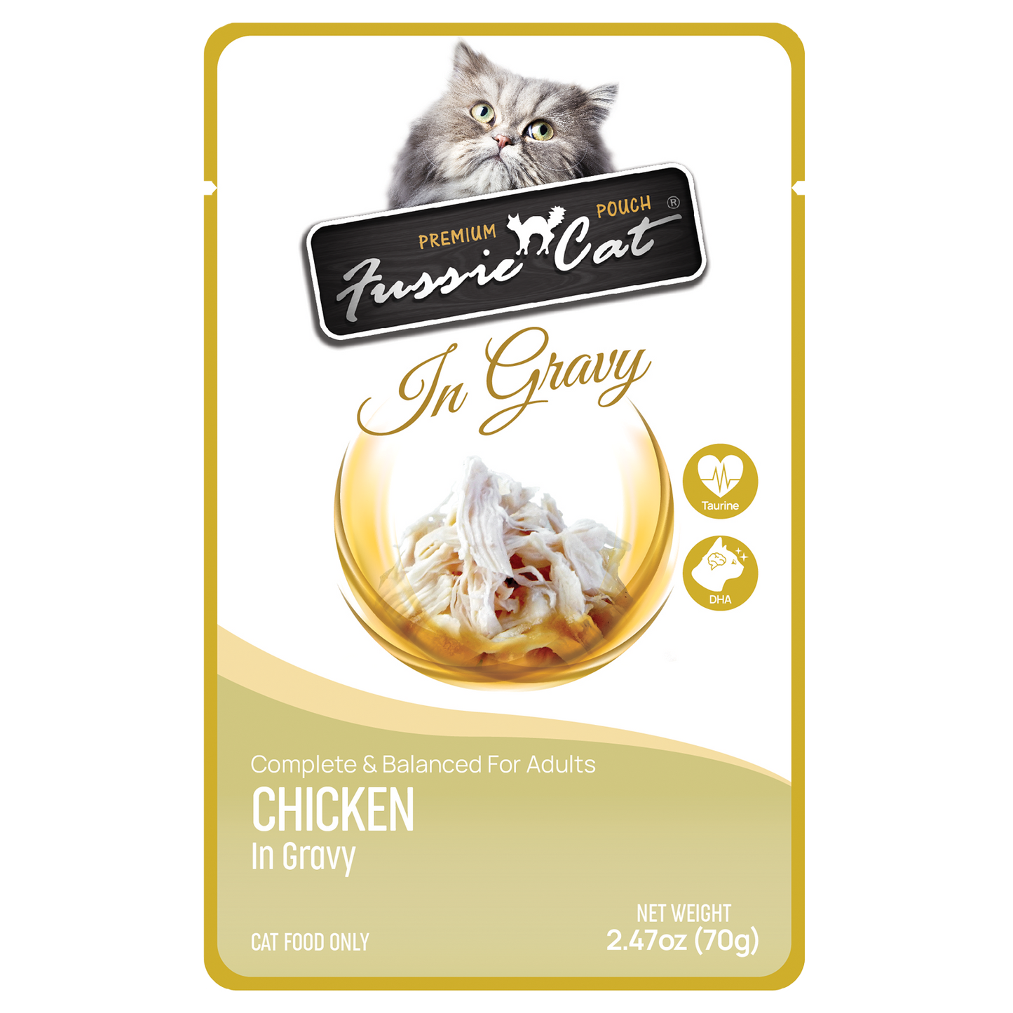 Fussie Cat Chicken In Gravy 2.47-oz Pouch, Wet Cat Food