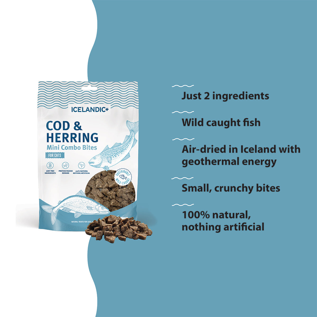 Cod & Herring Mini Combo Bites Treats for Cats