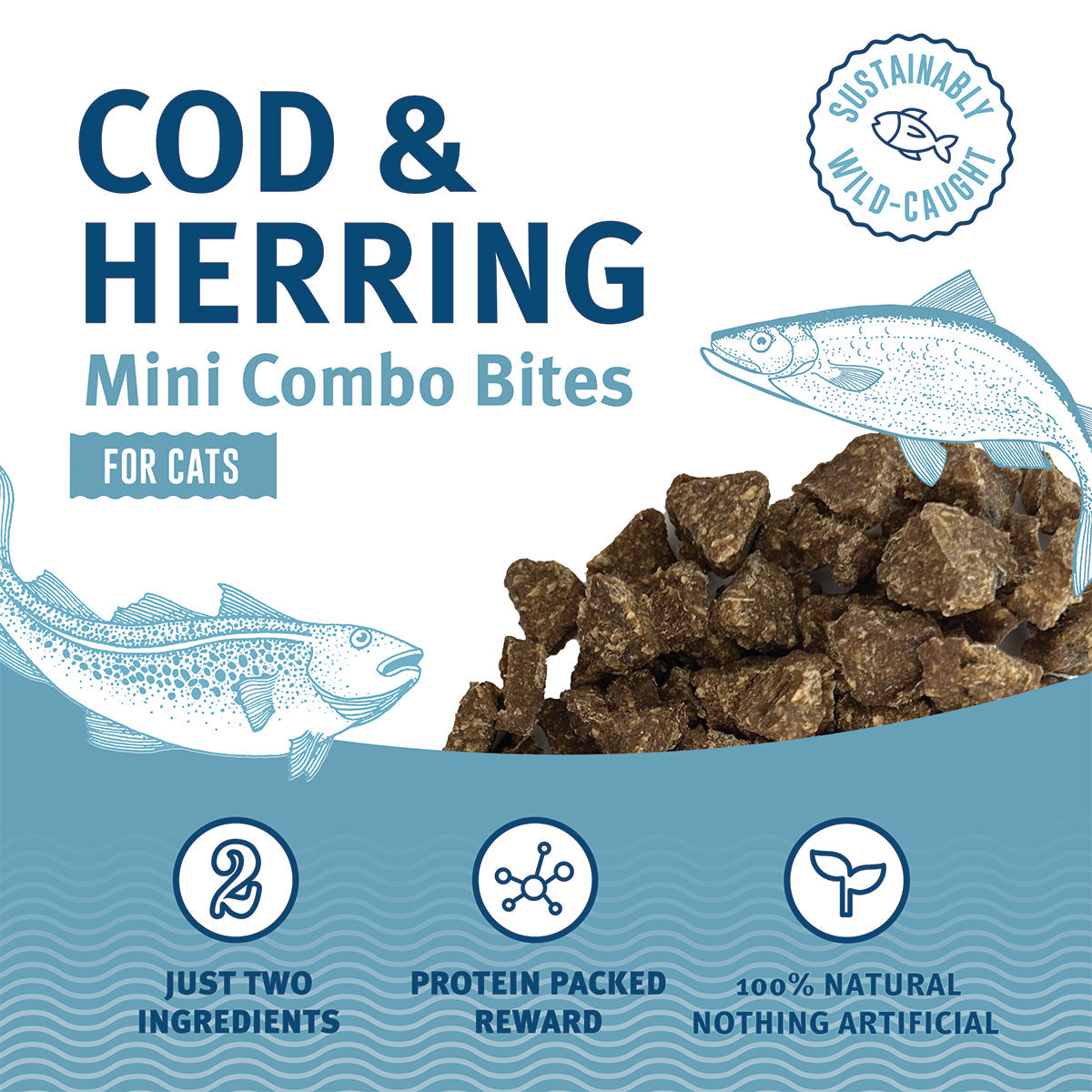 Cod & Herring Mini Combo Bites Treats for Cats