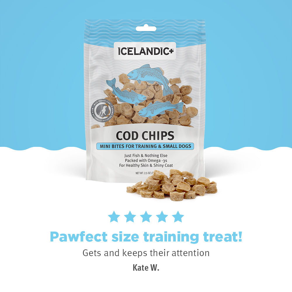 Cod Mini Fish Chips Treats For Training & Small Dogs