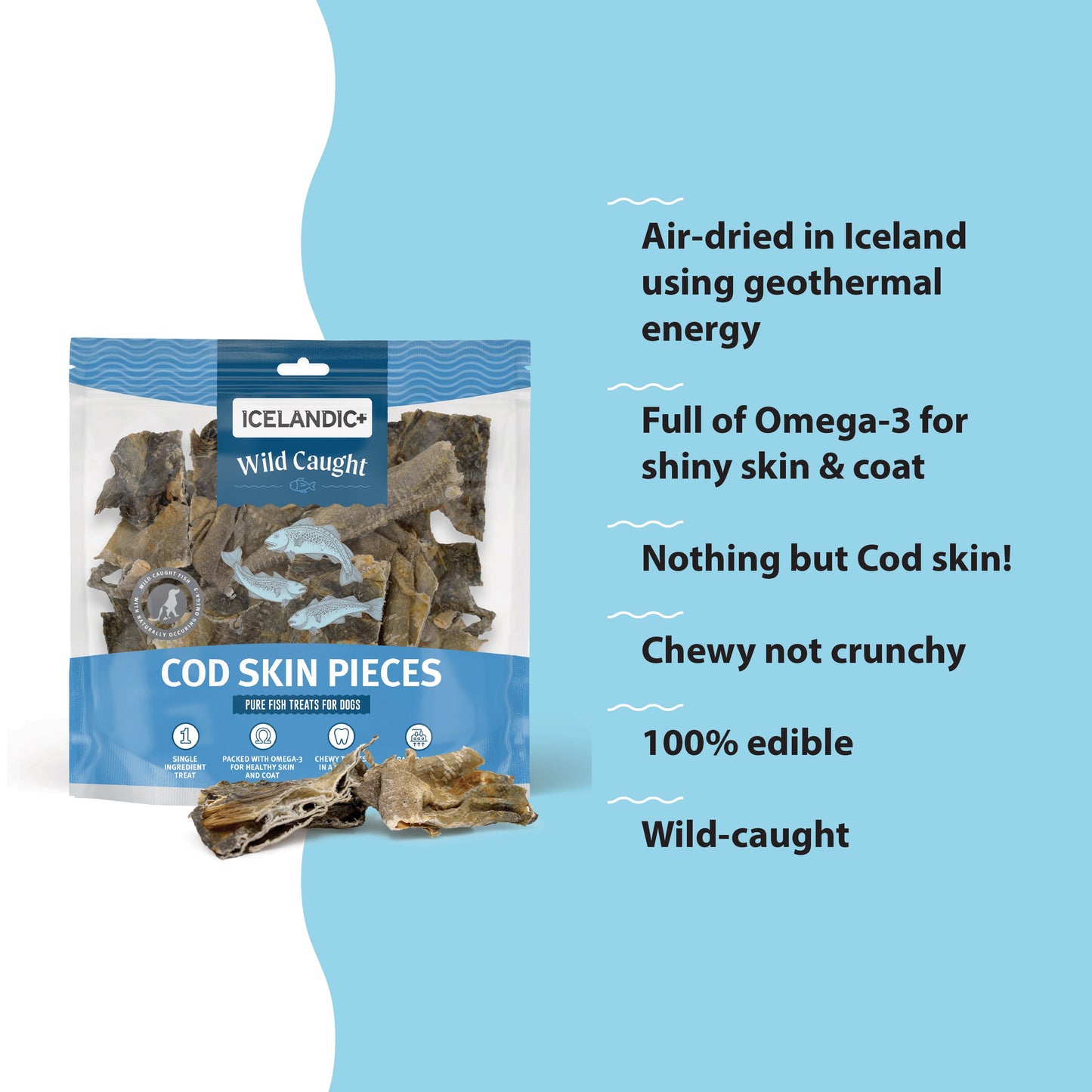 Cod Skin Pieces Dog Treats