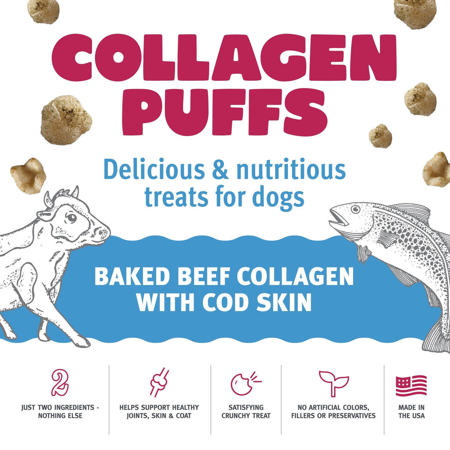 Beef Collagen Small Puffs Treat Bundle
