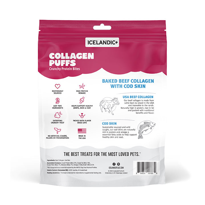 Beef Collagen Puffs with Cod Skin Treats for Dogs - 2.5oz