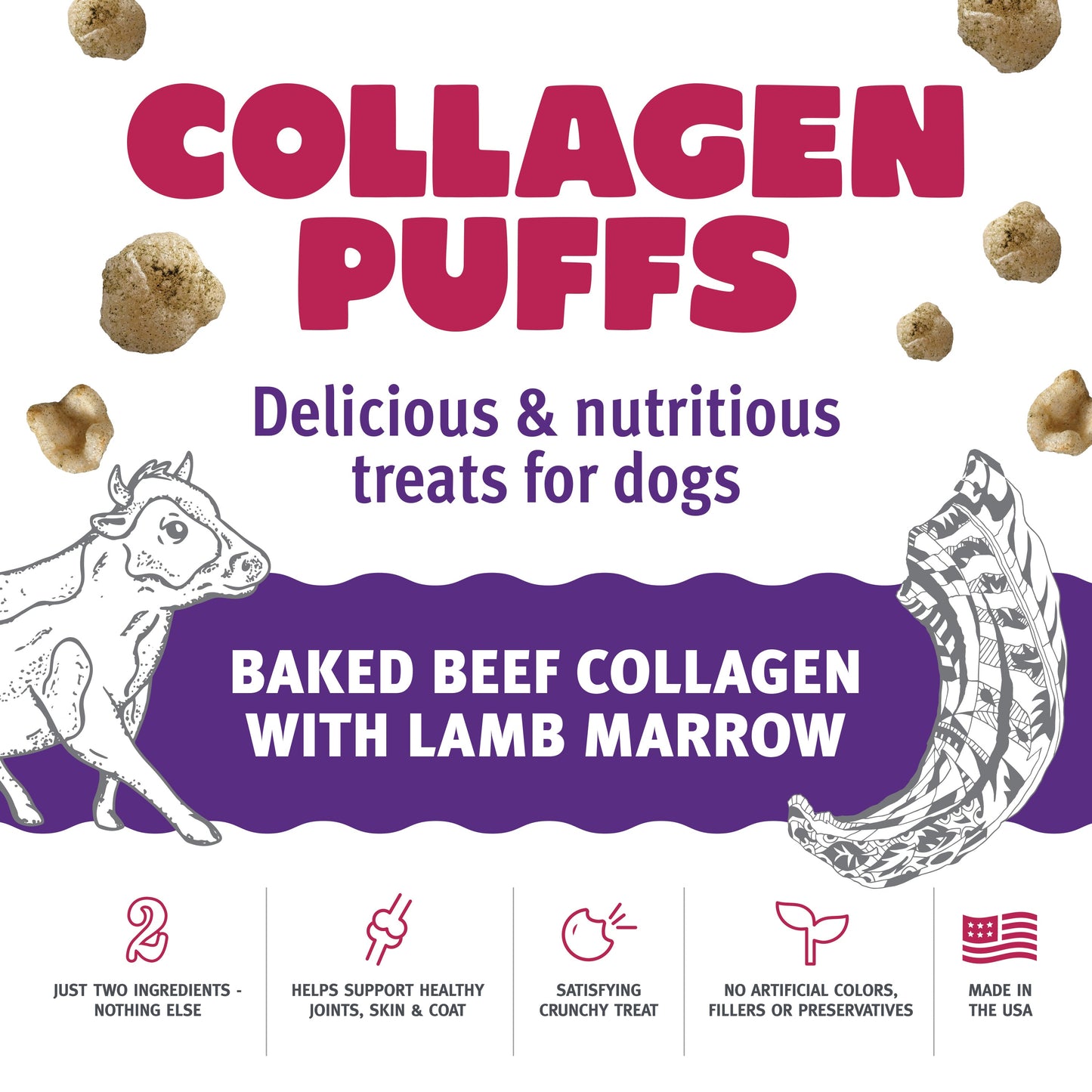 Beef Collagen Small Puffs Treat Bundle