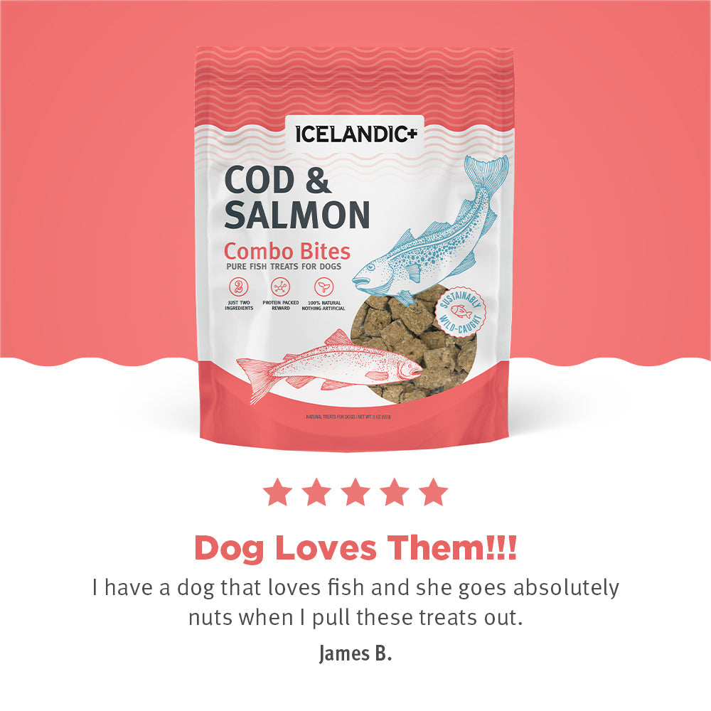 Cod & Salmon Combo Bites Fish Dog Treats