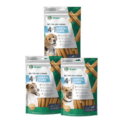 DR. MARTY Better Life Chews 4-in-1 Dental Care Dog Treats