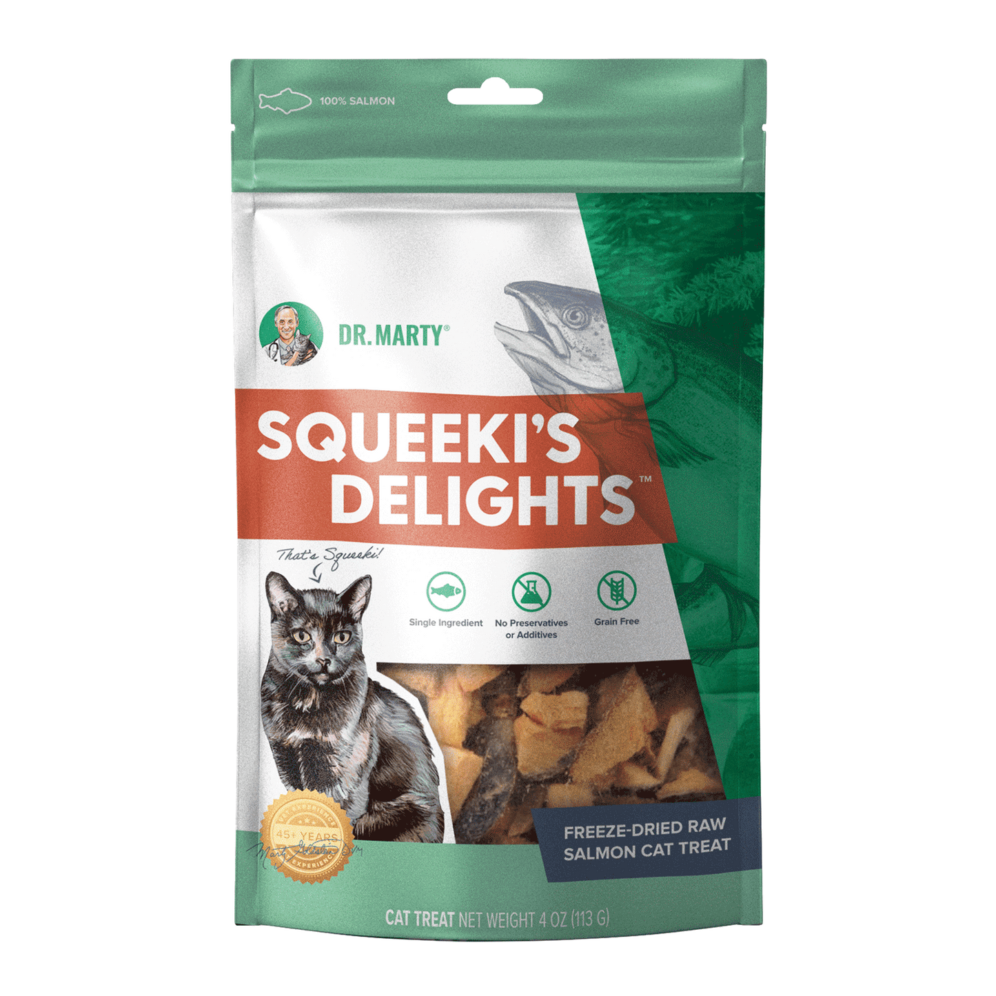 DR. MARTY Squeeki’s Delights Freeze-Dried Raw Salmon Cat Treats